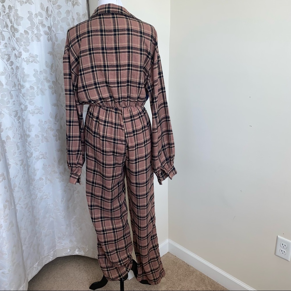 PrettyLittleThing Flannel Pajama Jumper Size 6 - Picture 6 of 12